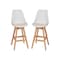 Flash Furniture 27 Inch White Plastic and LeatherSoft Barstools, PK 2 CH-210925-7-WH-GG - alternate 2